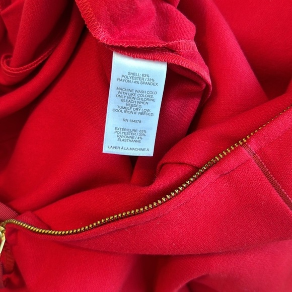 Vineyard Vines red ruffle flutter sleeve a-line sheath dress sz 8 - Picture 14 of 15